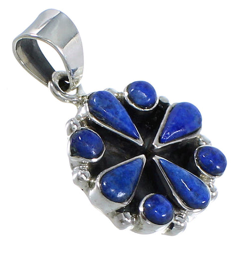 Genuine Sterling Silver And Lapis Southwest Pendant YX67276